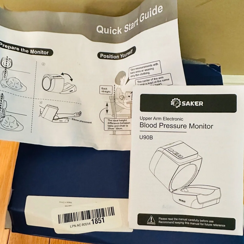 Saker U90B Upper Arm Electronic Blood Pressure Monitor  New Open Box